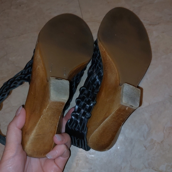Vintage Michael kors wedges slingback leather sandals size 6M - Picture 4 of 11